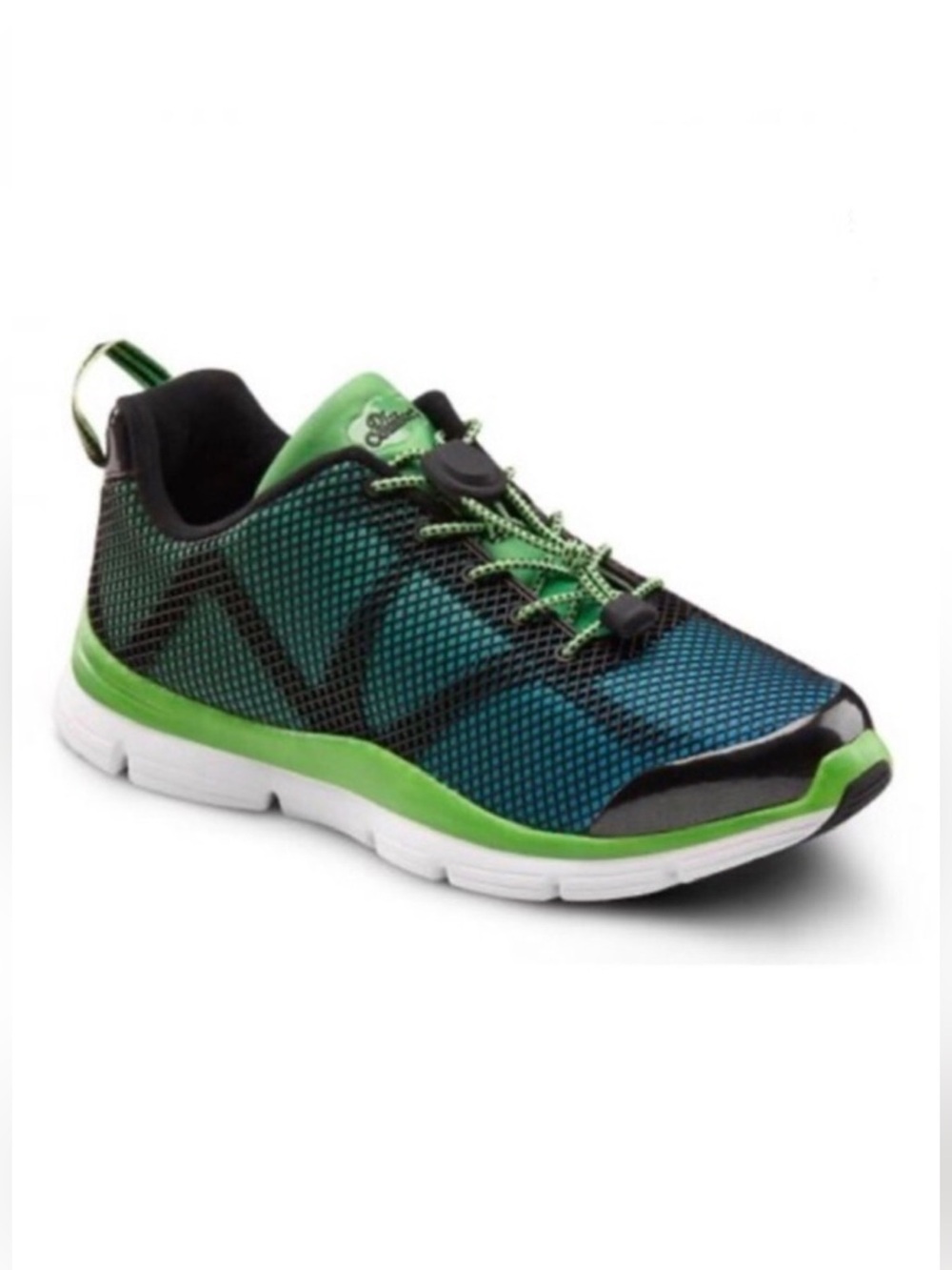 Dr‎ Comfort Katy Green / Black Easy Toggle Ties Sneakers Tennis Shoe 7 1/2 M